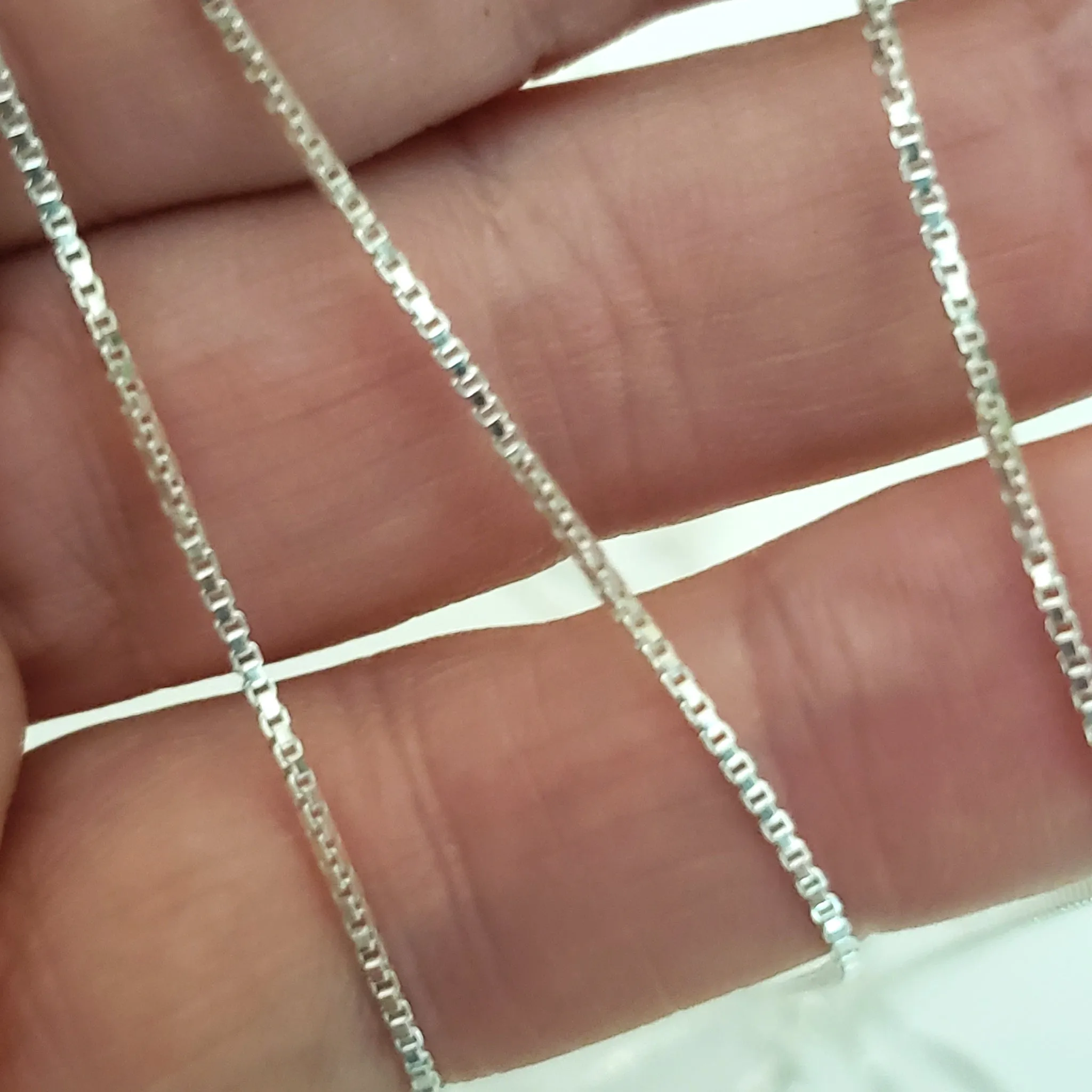 Sterling Silver Box Chain / size from 14" to 30"