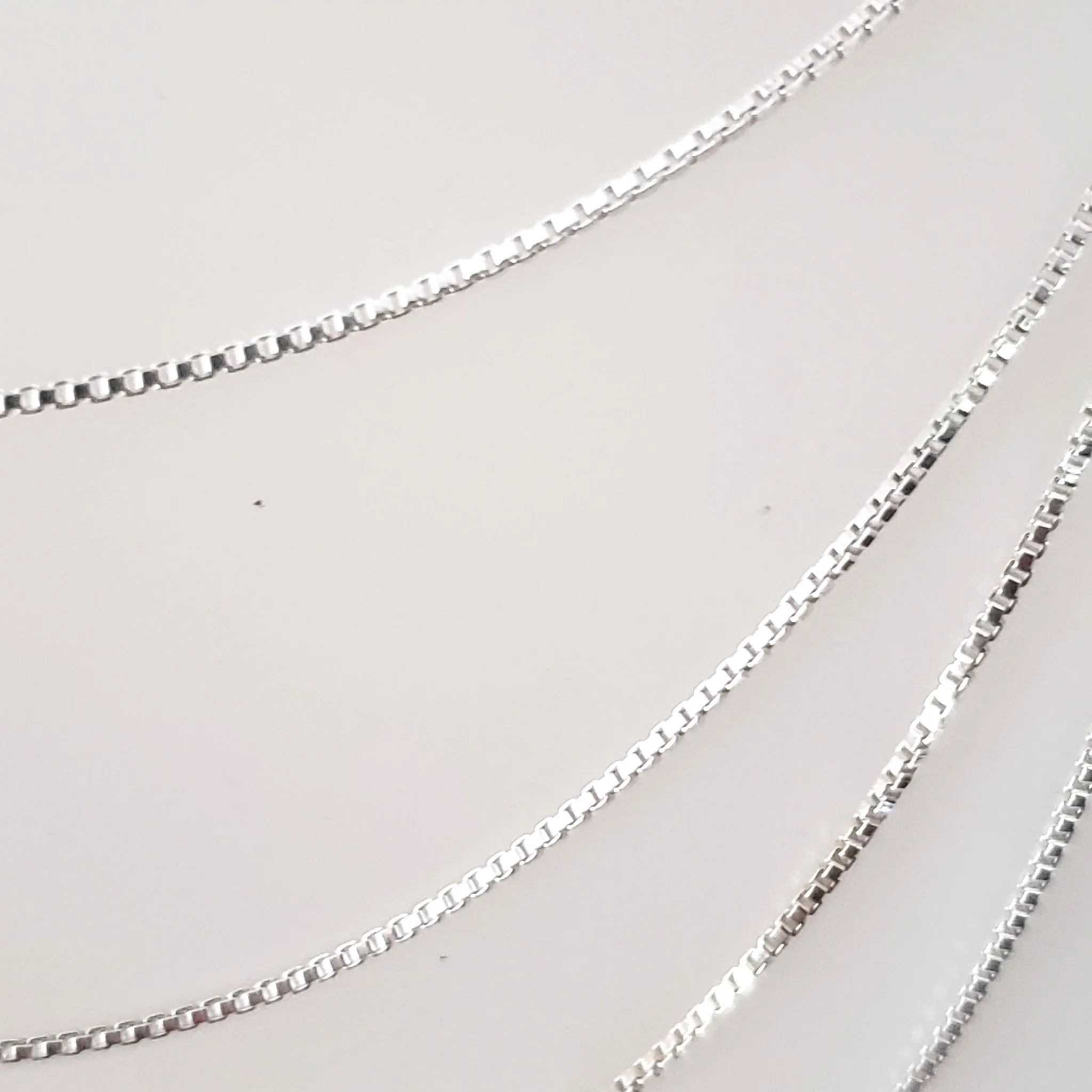Sterling Silver Box Chain / size from 14" to 30"