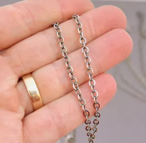Sterling Silver Chain. Adjustable. Add a Pendant. Jewelry.