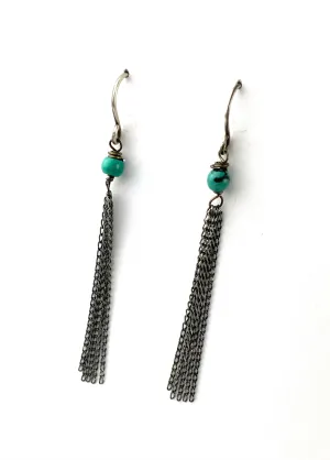 Sterling silver Chain, Chain, Chain fashion earring jewelry