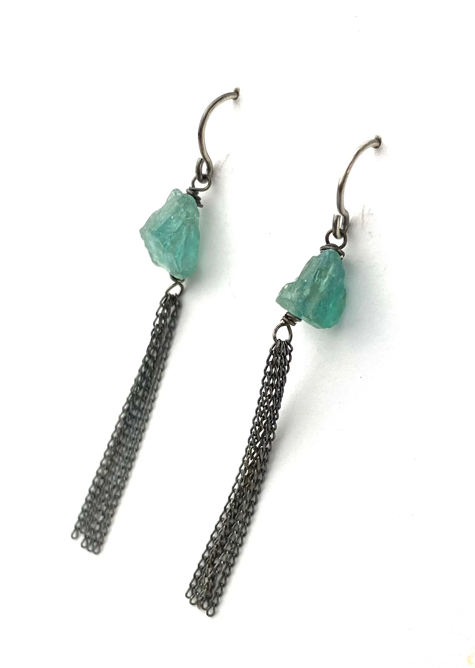 Sterling silver Chain, Chain, Chain fashion earring jewelry
