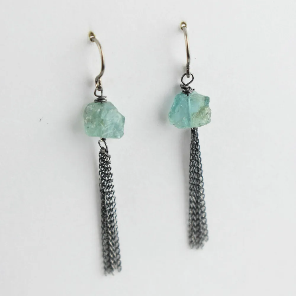 Sterling silver Chain, Chain, Chain fashion earring jewelry