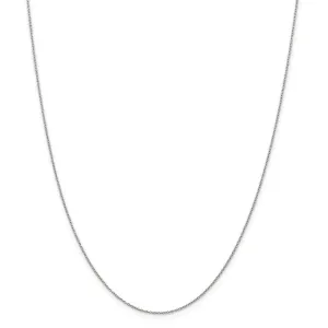 Sterling Silver Rhodium 1.00-mm Cable Chain