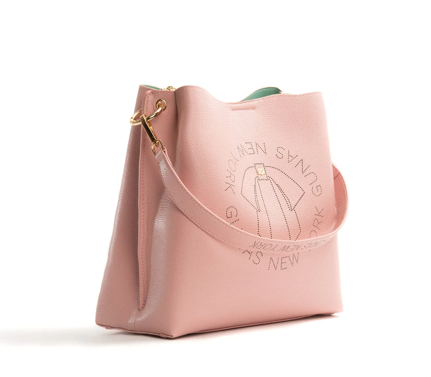 Tabitha Vegan Leather Bucket Bag | Pink
