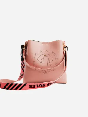 Tabitha Vegan Leather Bucket Bag | Pink