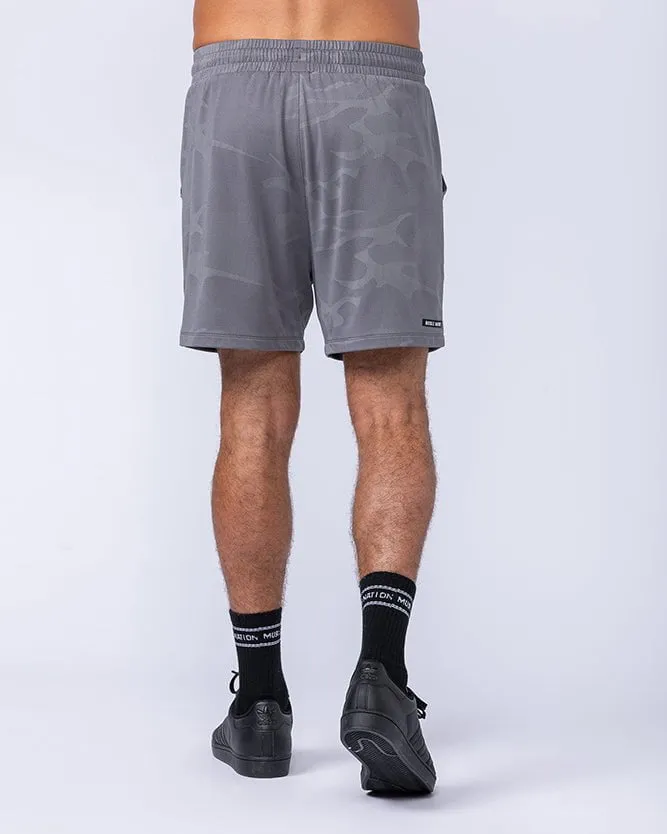 Tech Camo Lay Up 5" Shorts - Light Grey Camo