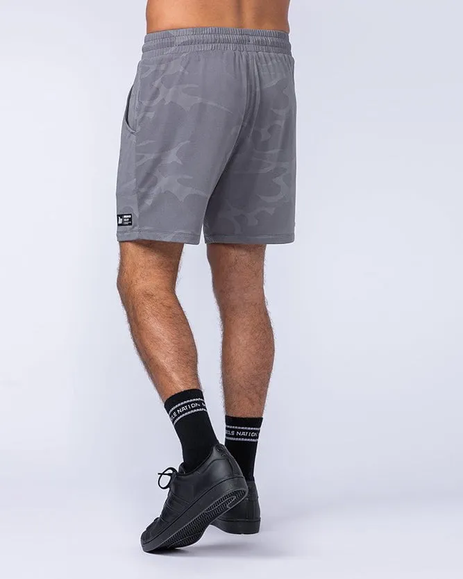 Tech Camo Lay Up 5" Shorts - Light Grey Camo