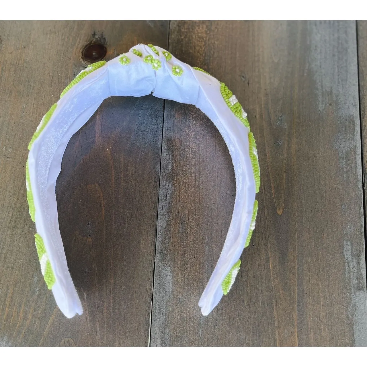 Tennis Seed Beaded Team Spirit Top Knot Headband - Restocking