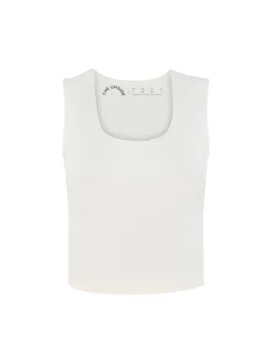 The Upside Onyx Kori Crop Tank in Creme
