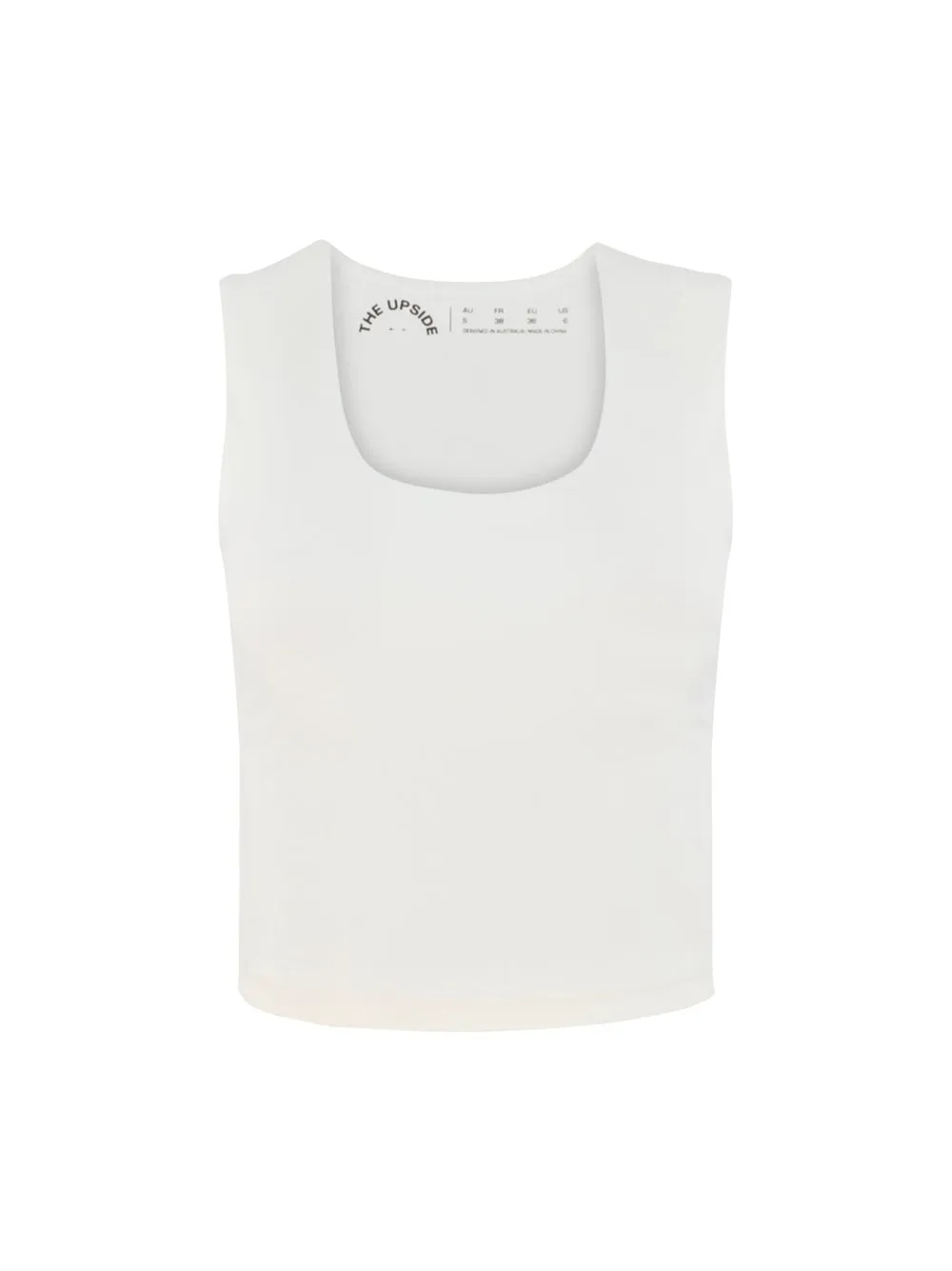 The Upside Onyx Kori Crop Tank in Creme