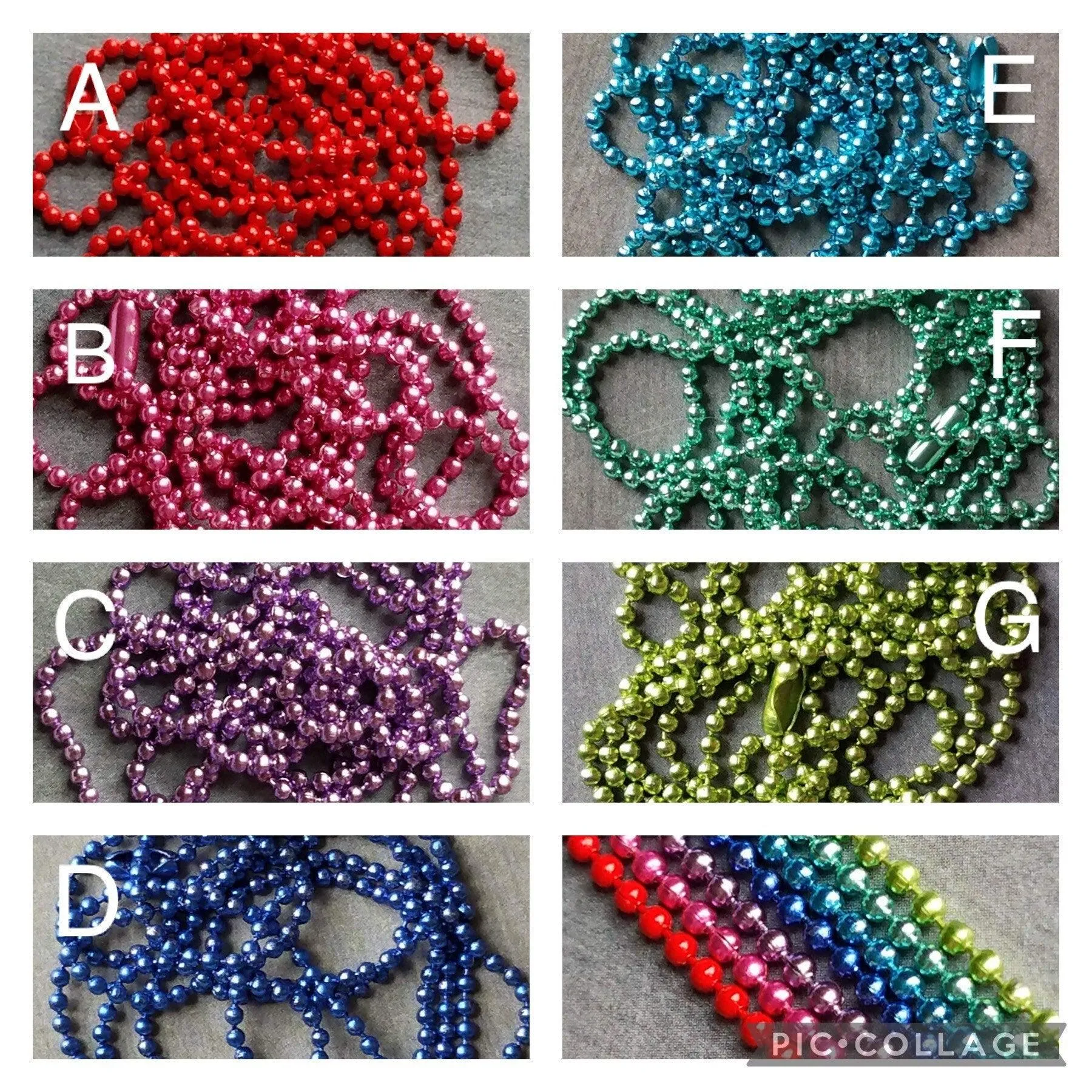 Thin Ball Chain Necklace, choose one single delicate chain, colorful ball chain, colored red fuchsia pink purple teal blue green tiny skinny