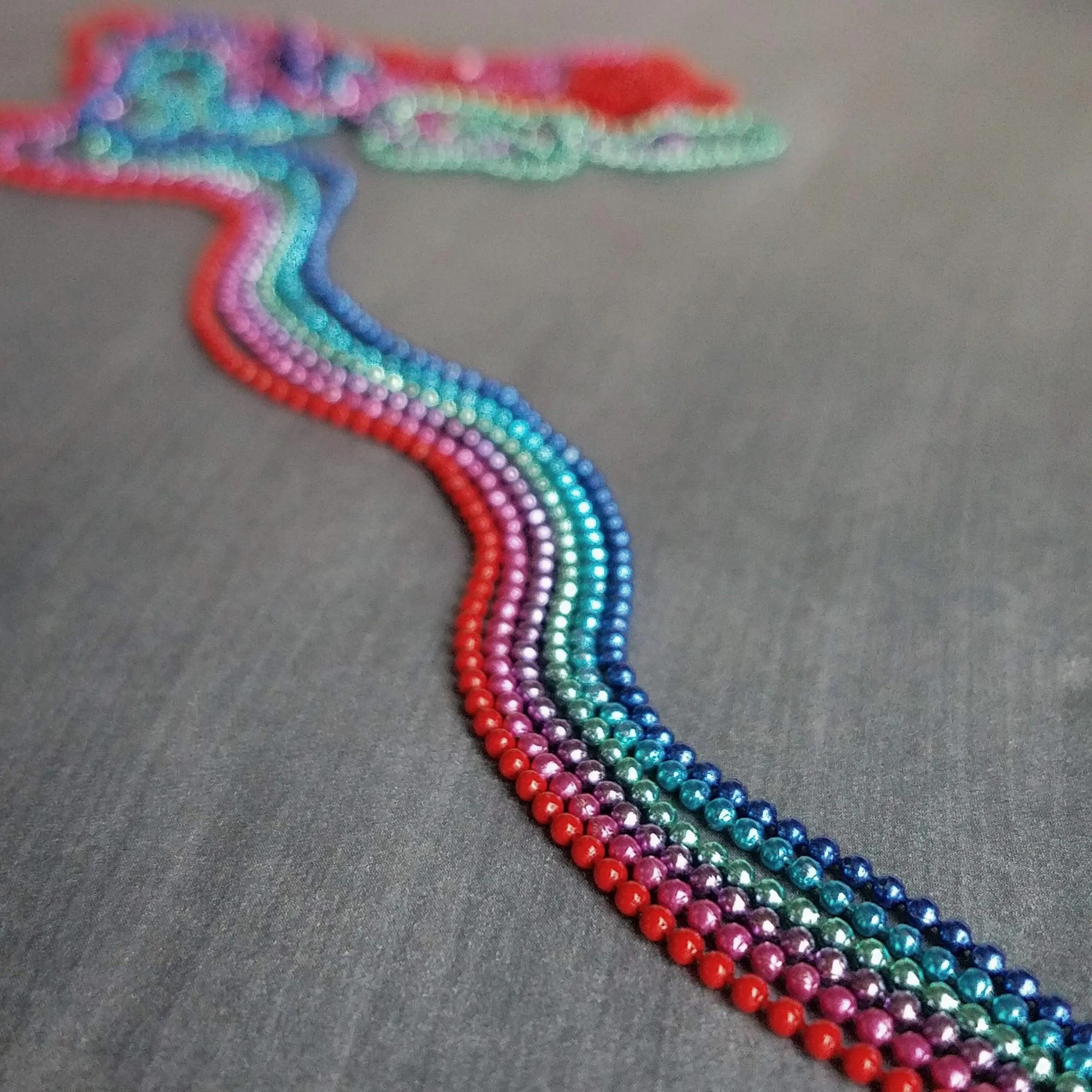 Thin Ball Chain Necklace, choose one single delicate chain, colorful ball chain, colored red fuchsia pink purple teal blue green tiny skinny