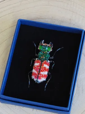 Tiger Beetle Brooch