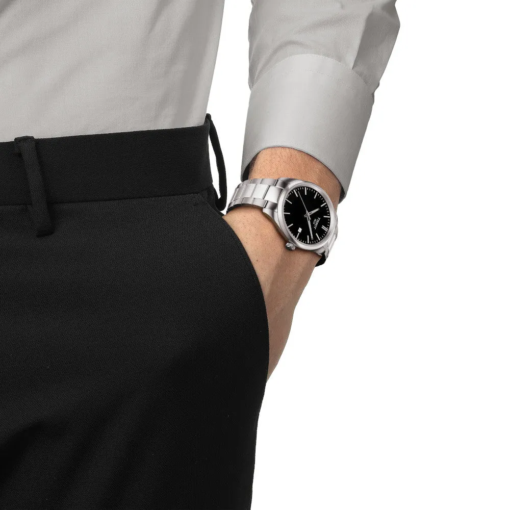 Tissot PR 100 Mens Stainless Steel Black Dial Watch