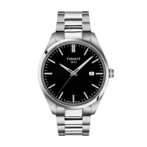 Tissot PR 100 Mens Stainless Steel Black Dial Watch
