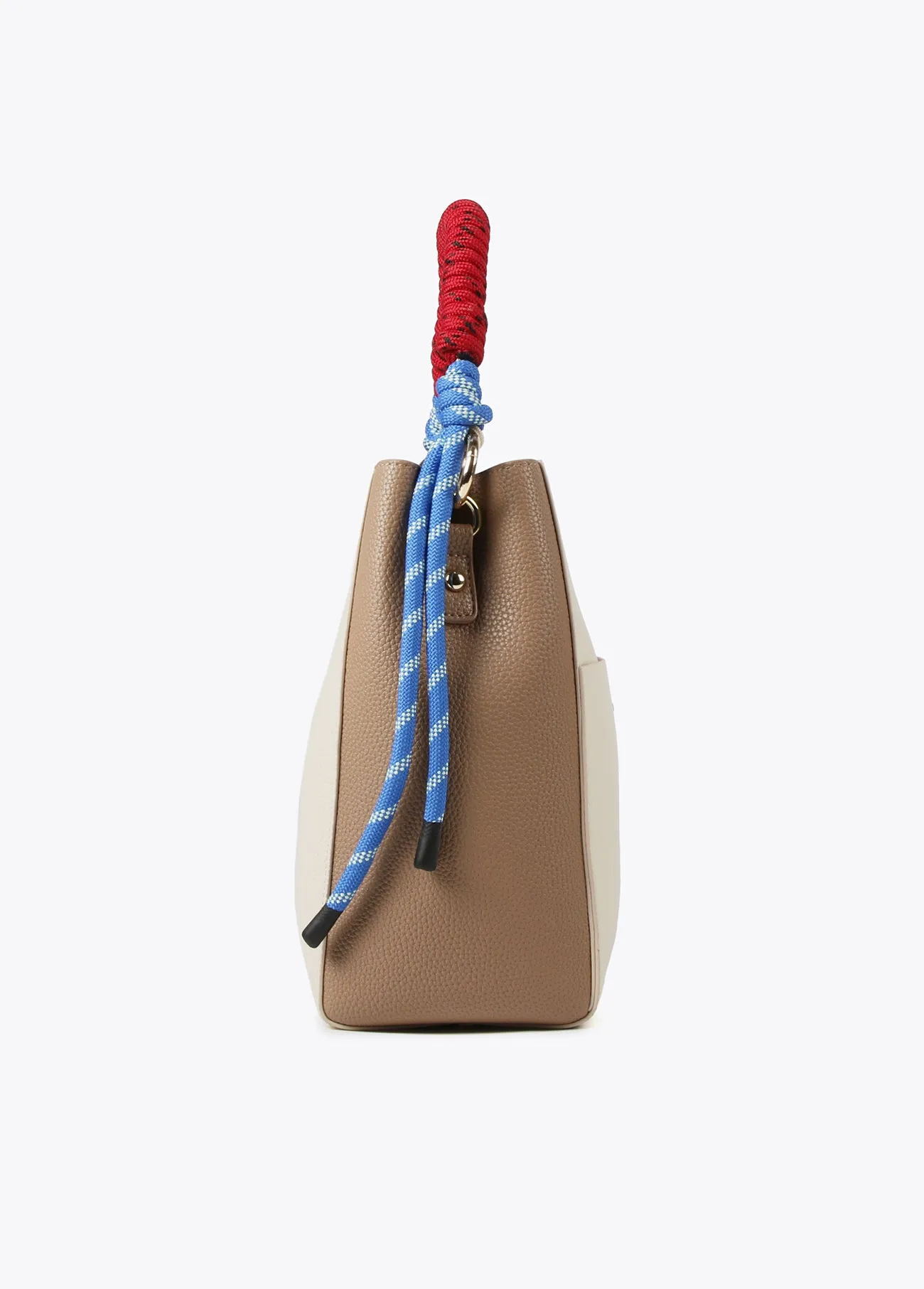 Two-tone bucket bag