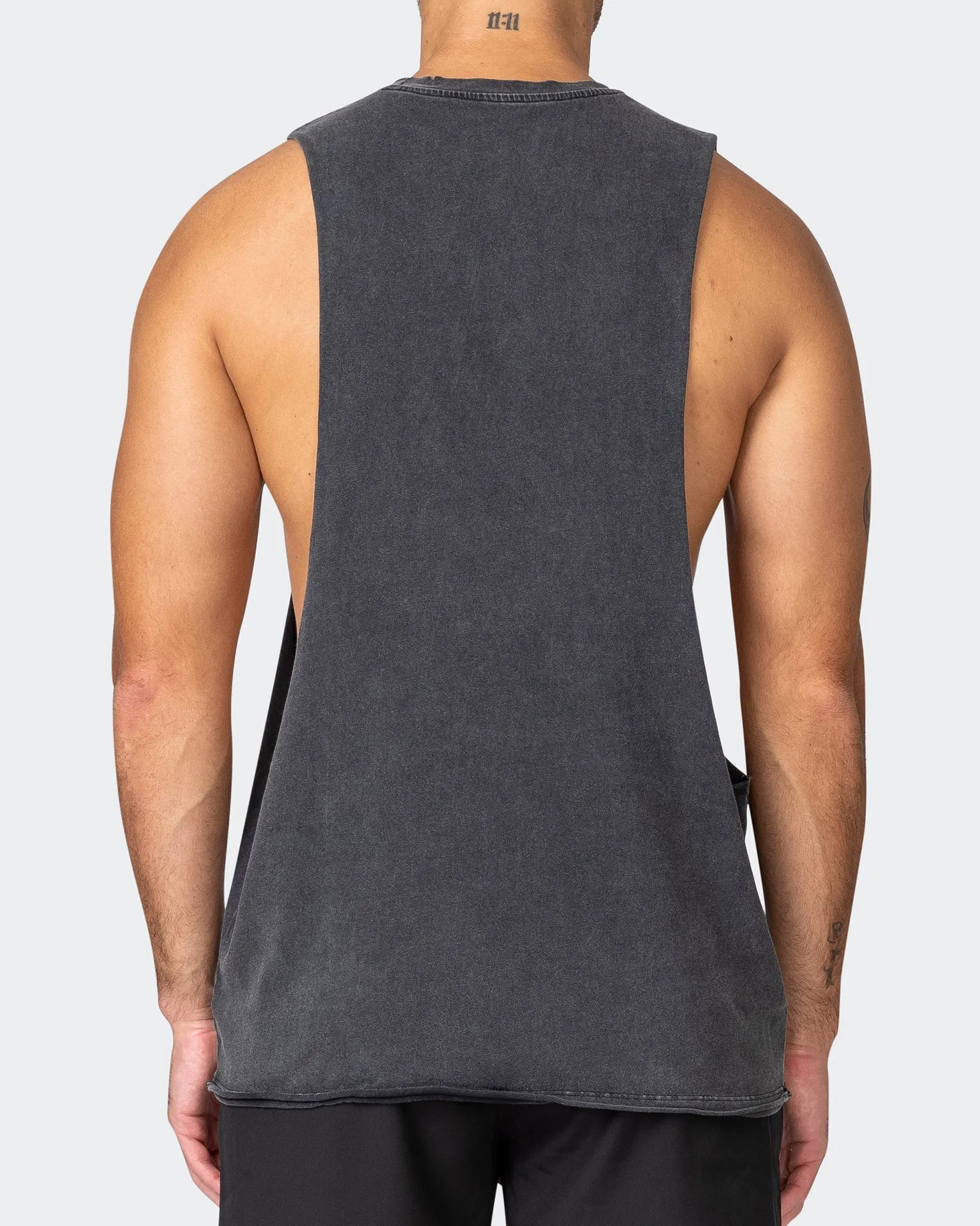 Ultra Drop Arm Vintage Tank - Washed Black