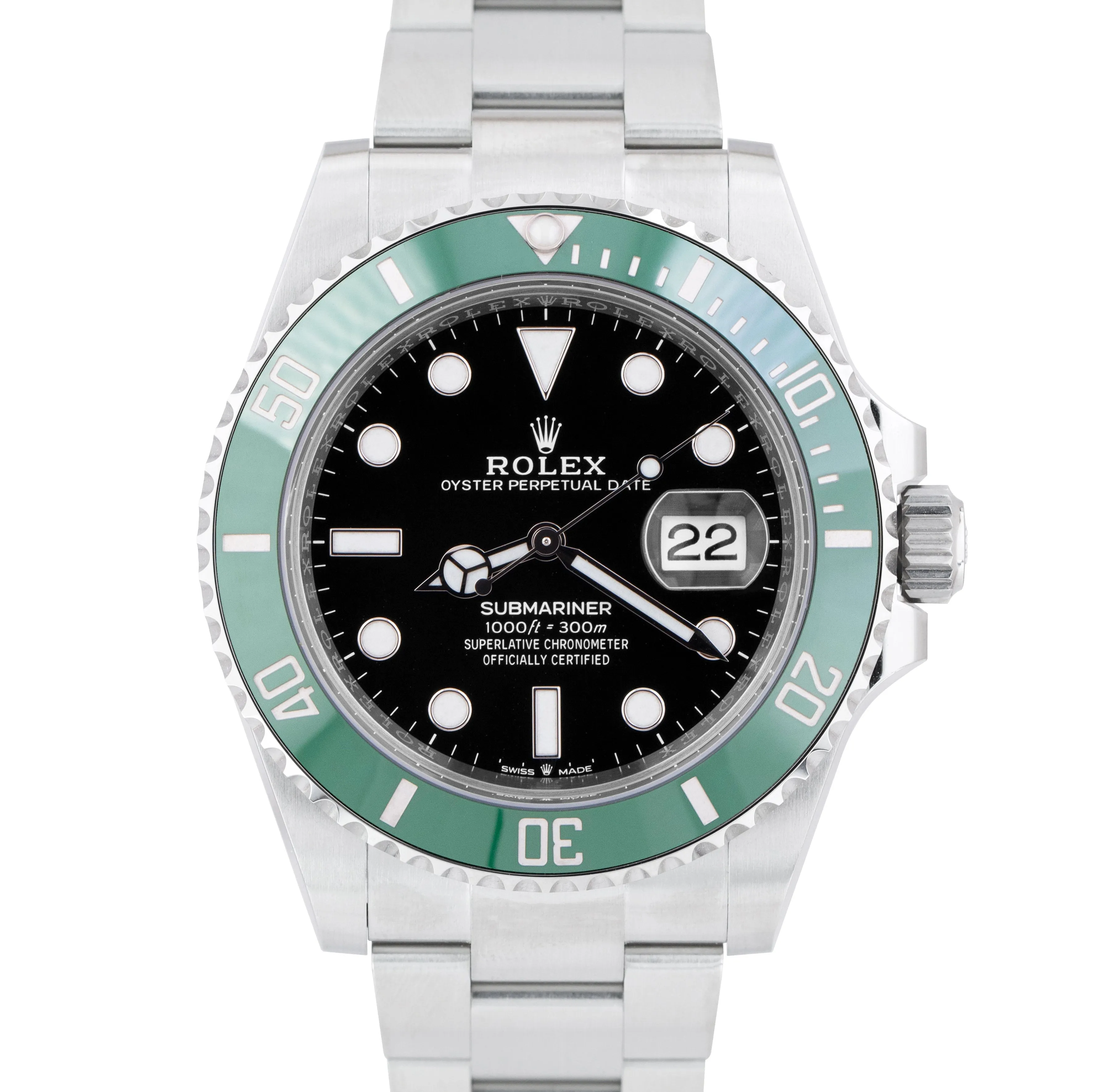 UNWORN 2023 PAPERS Rolex Submariner 41mm GREEN KERMIT Steel Watch 126610 LV B P