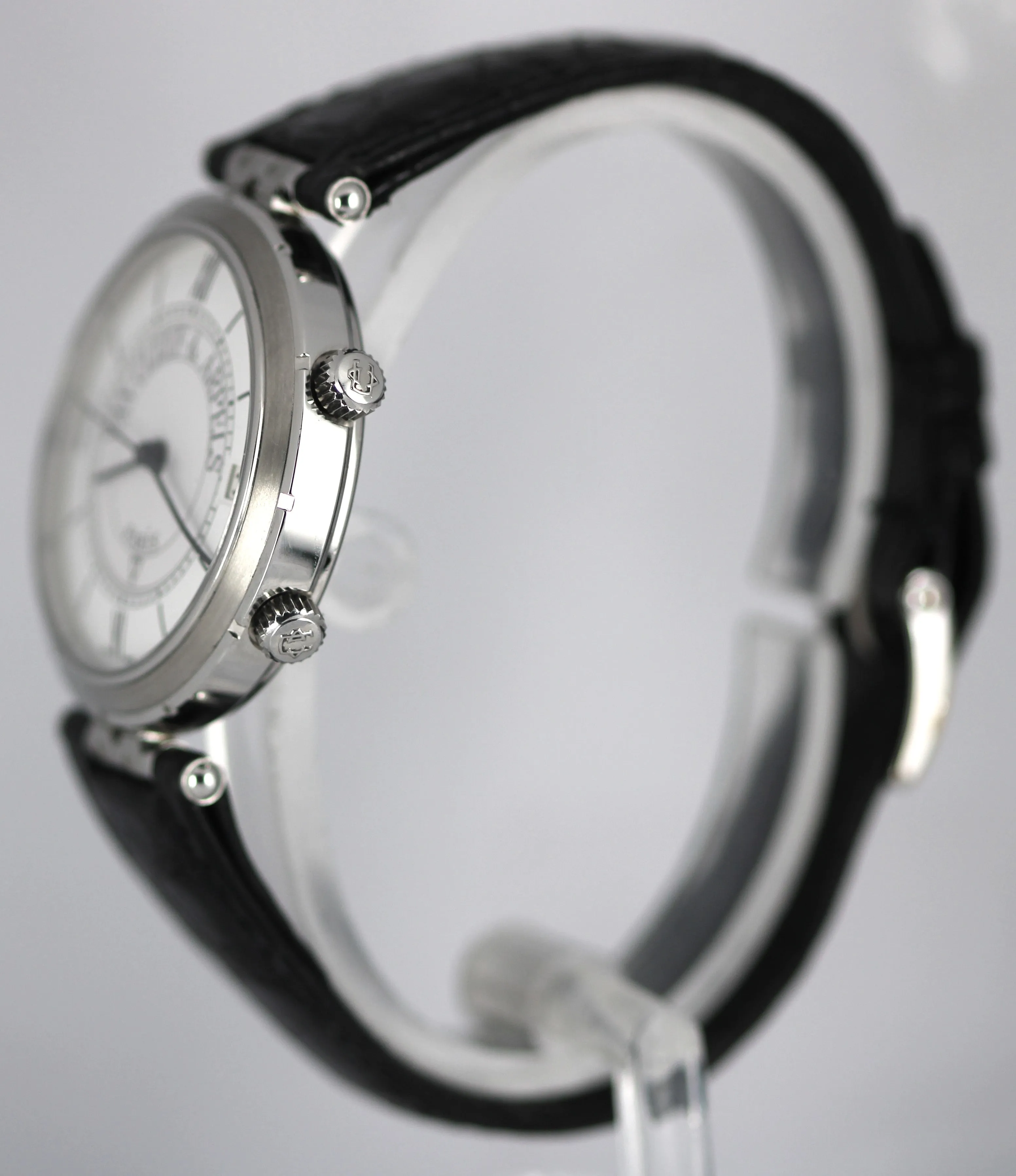 Van Cleef & Arpels Paris Memento Stainless Steel Leather White 36mm 523024 Watch