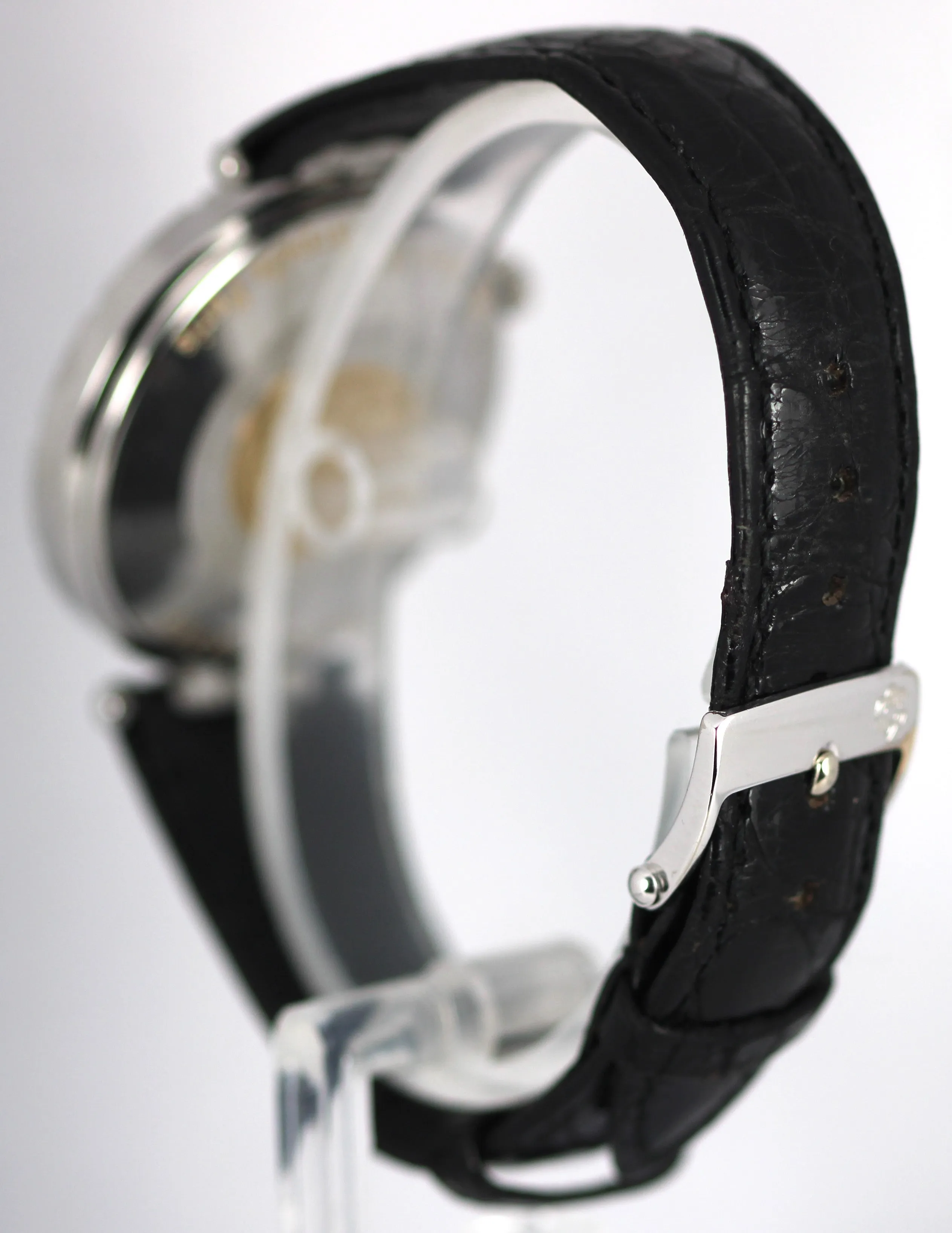 Van Cleef & Arpels Paris Memento Stainless Steel Leather White 36mm 523024 Watch