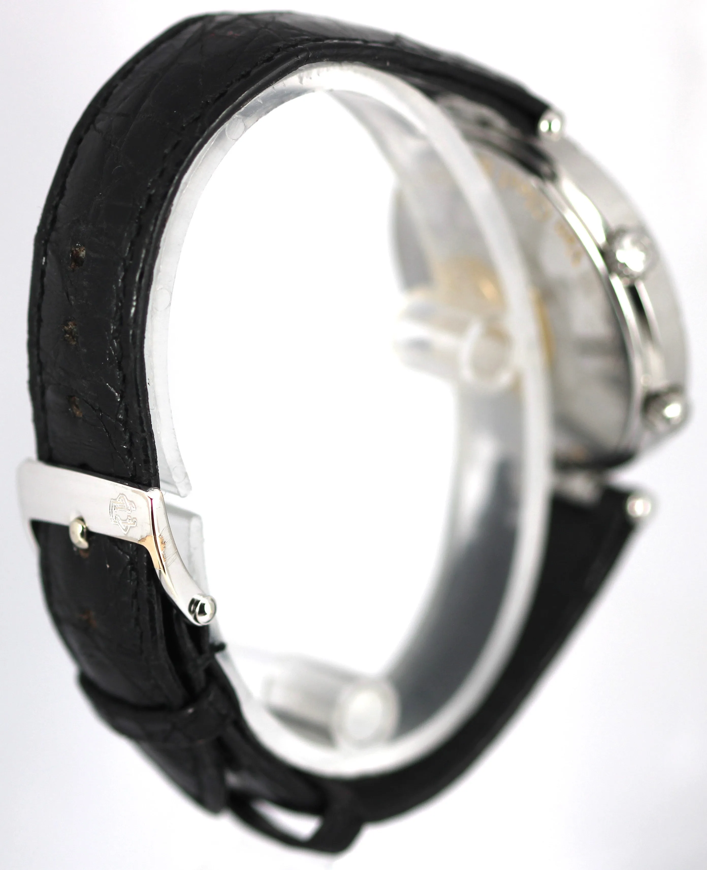 Van Cleef & Arpels Paris Memento Stainless Steel Leather White 36mm 523024 Watch