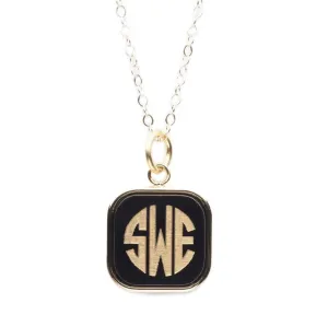 Vineyard Square Monogram Necklace