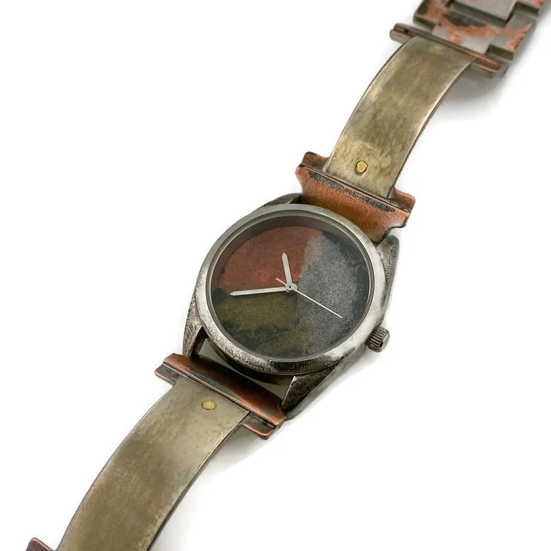 Watch With Silver, Three Tone Dial