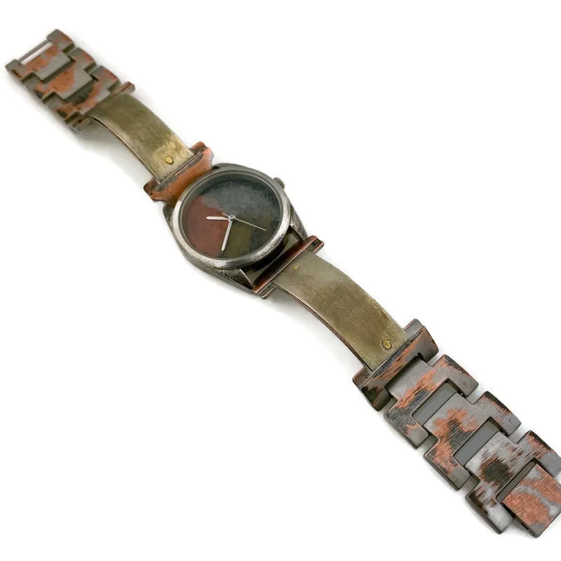 Watch With Silver, Three Tone Dial
