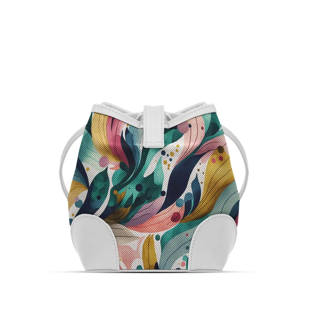 White Bucket Bags Color Flow