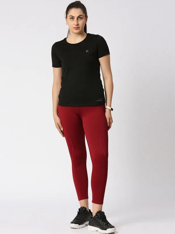 Women Maroon Solid Tights - AERO SPRINTER XC-MR