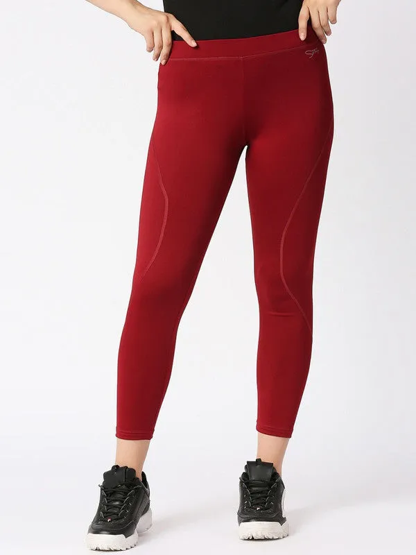 Women Maroon Solid Tights - AERO SPRINTER XC-MR