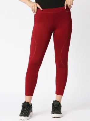 Women Maroon Solid Tights - AERO SPRINTER XC-MR