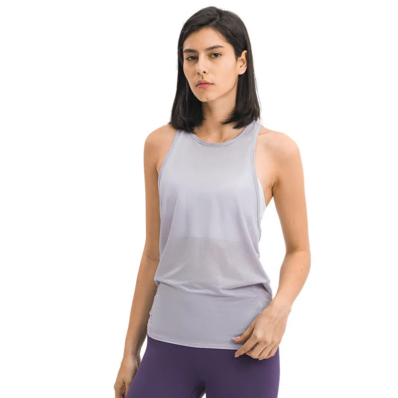 Women  Polyester Cotton Work Out Crop Activewear tank top