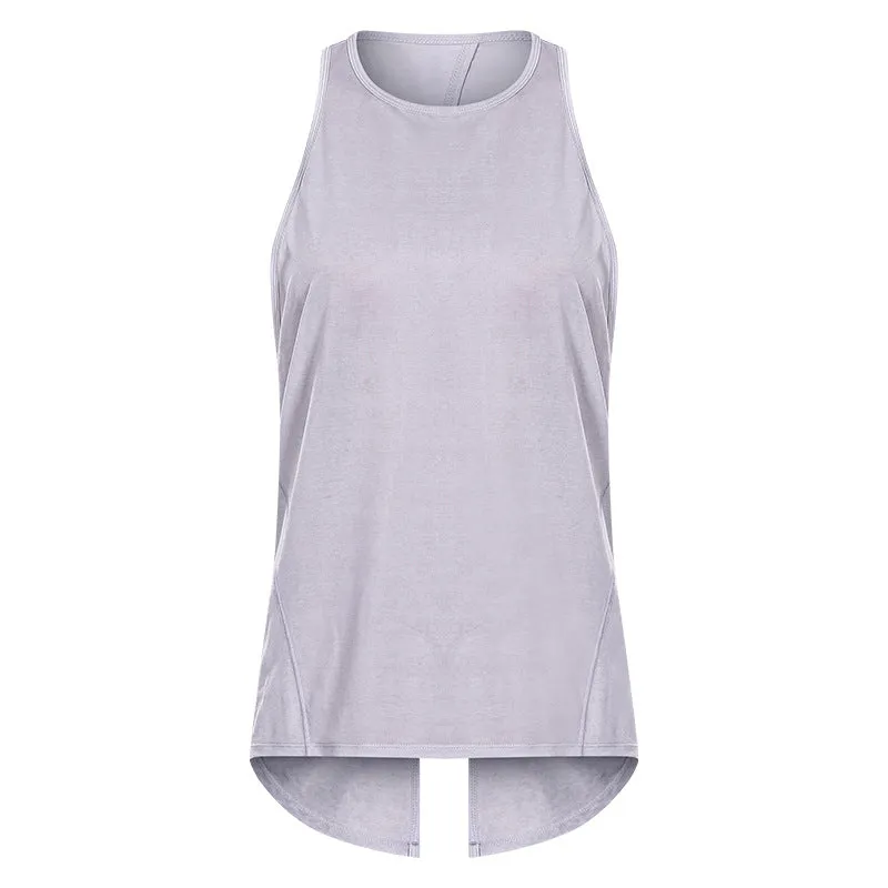 Women  Polyester Cotton Work Out Crop Activewear tank top