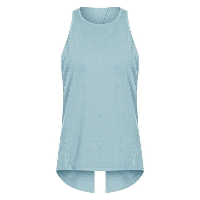 Women  Polyester Cotton Work Out Crop Activewear tank top