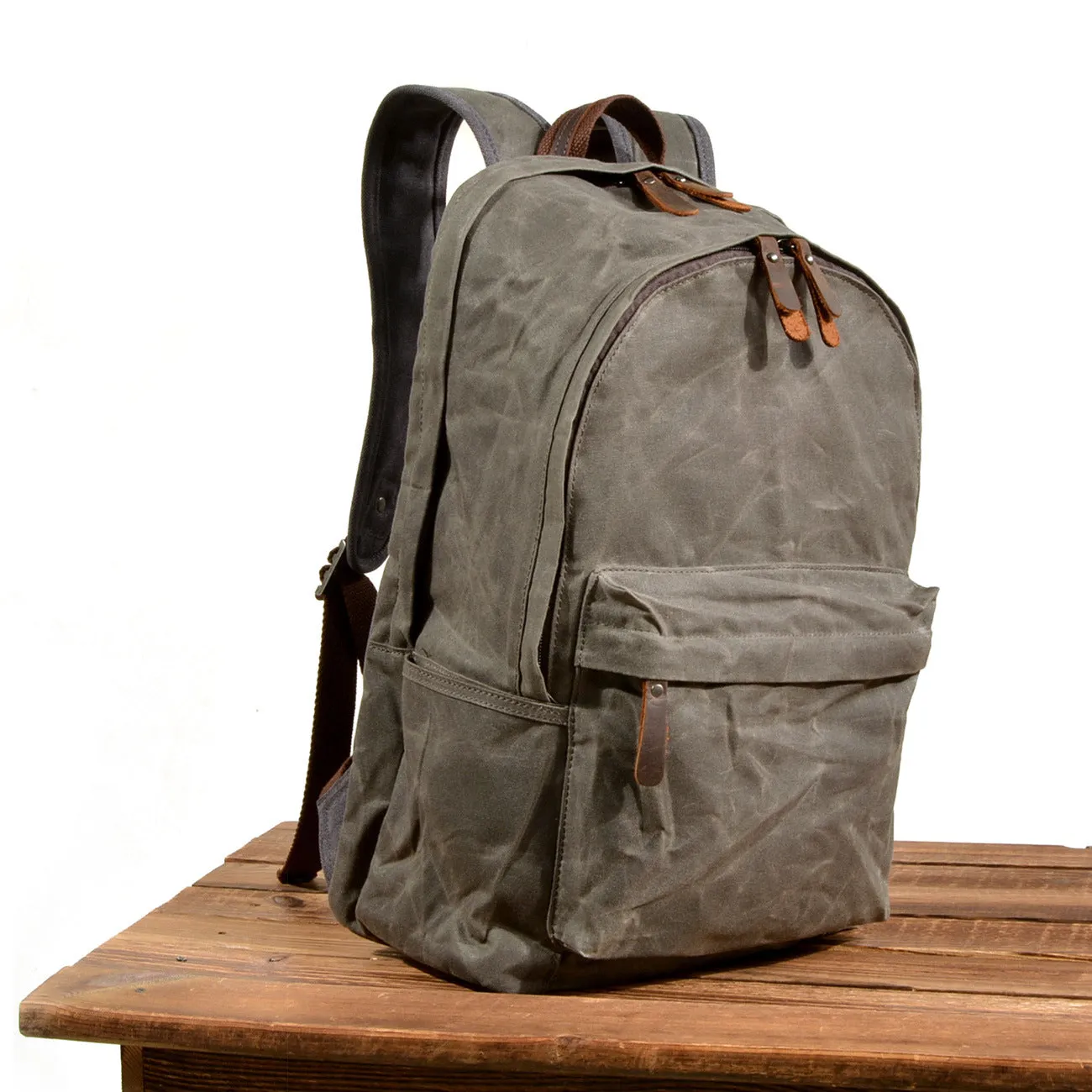 Women's & Men's Cloth Oil Wax Canvas Retro Backpacks