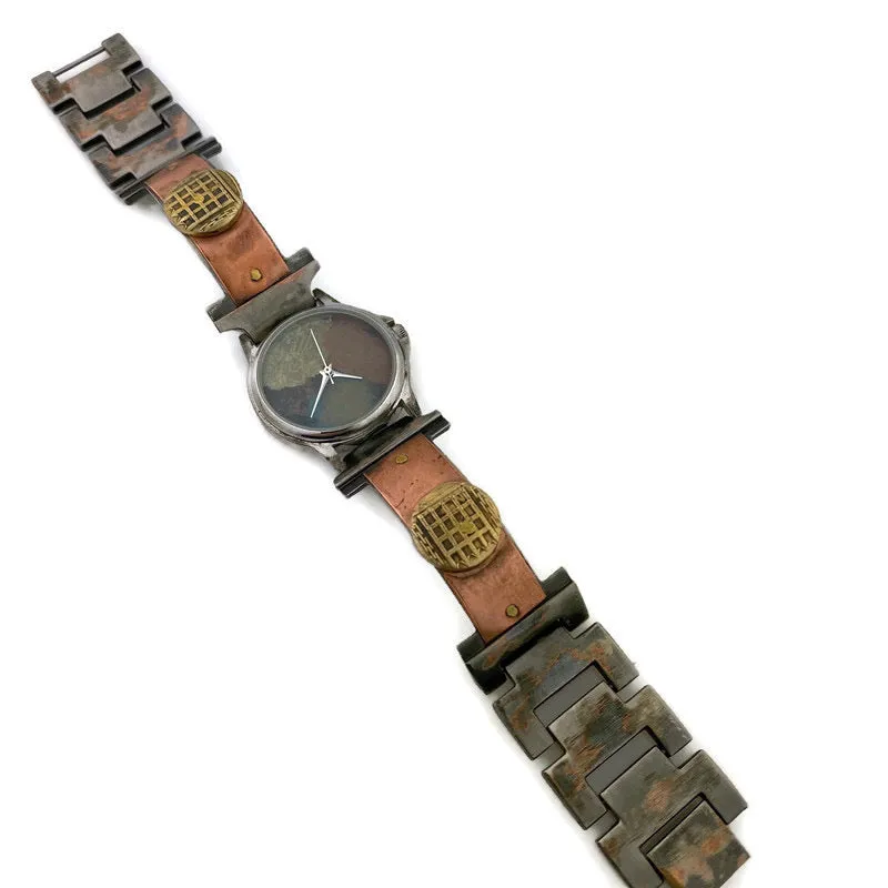 Women's Copper & brass Watch, Multi Color Dial