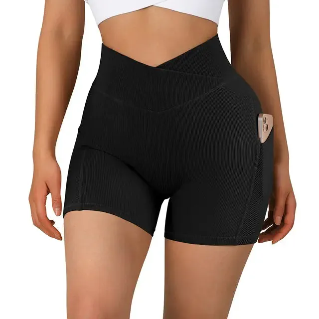 Women's High Waist Workout Seamless Fitness Yoga Shorts