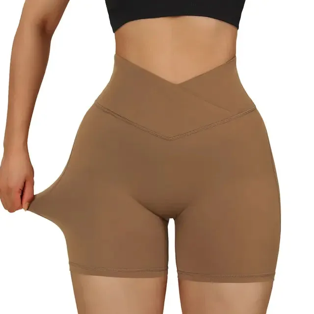 Women's High Waist Workout Seamless Fitness Yoga Shorts