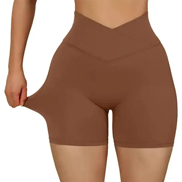 Women's High Waist Workout Seamless Fitness Yoga Shorts