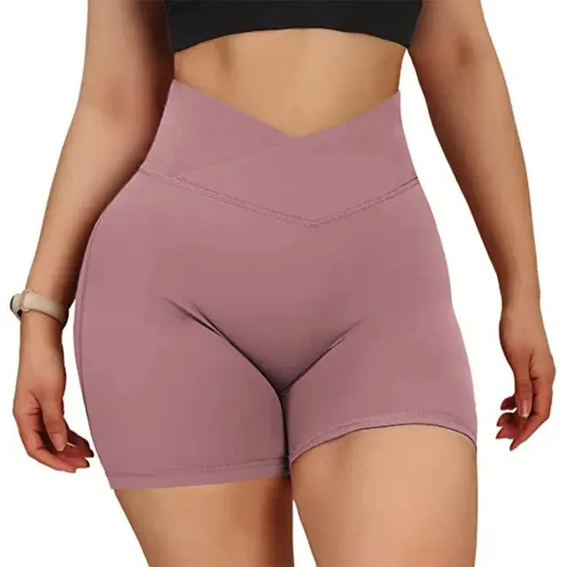 Women's High Waist Workout Seamless Fitness Yoga Shorts