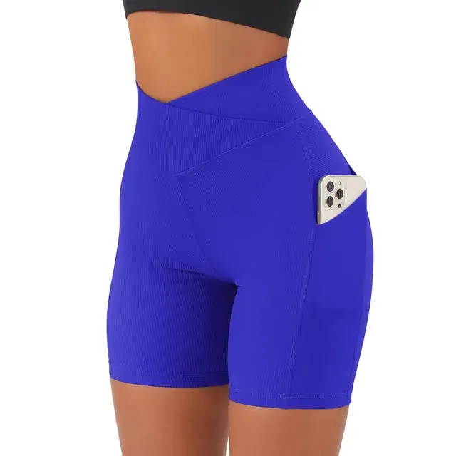 Women's High Waist Workout Seamless Fitness Yoga Shorts