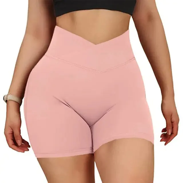 Women's High Waist Workout Seamless Fitness Yoga Shorts