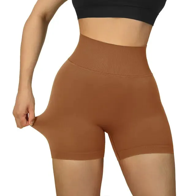 Women's High Waist Workout Seamless Fitness Yoga Shorts