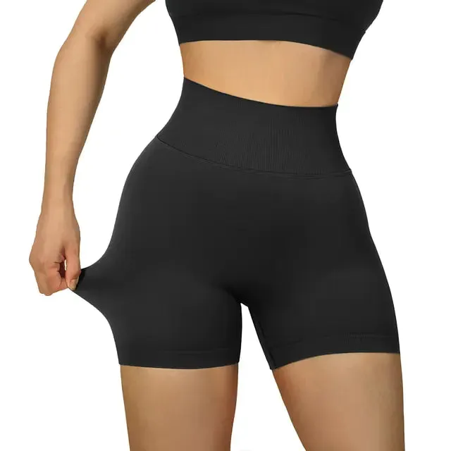 Women's High Waist Workout Seamless Fitness Yoga Shorts
