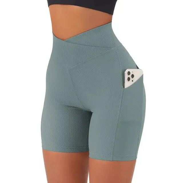 Women's High Waist Workout Seamless Fitness Yoga Shorts