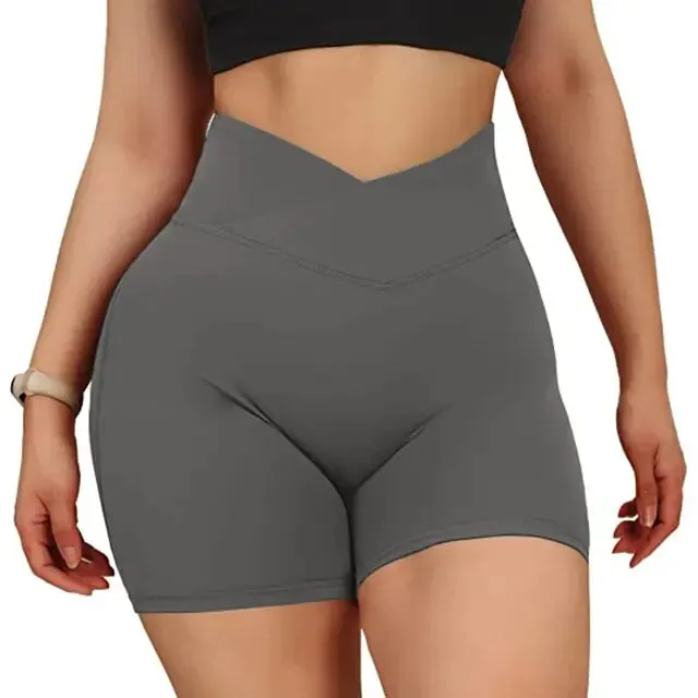 Women's High Waist Workout Seamless Fitness Yoga Shorts
