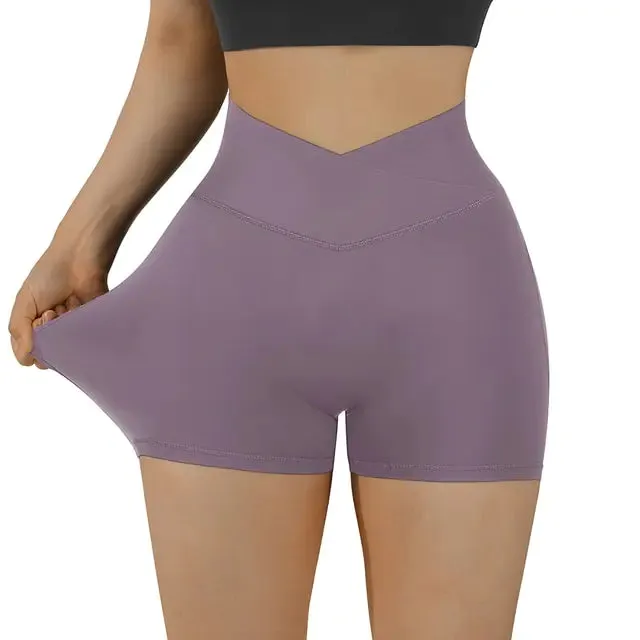 Women's High Waist Workout Seamless Fitness Yoga Shorts