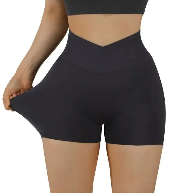 Women's High Waist Workout Seamless Fitness Yoga Shorts