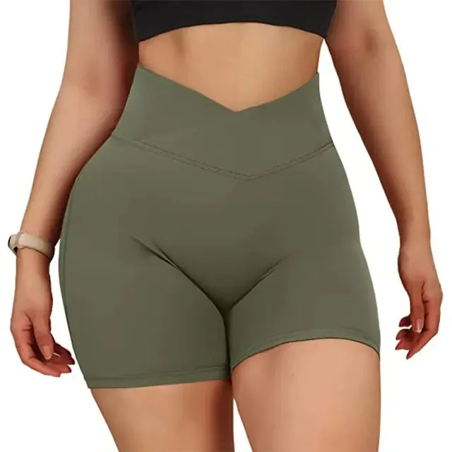 Women's High Waist Workout Seamless Fitness Yoga Shorts